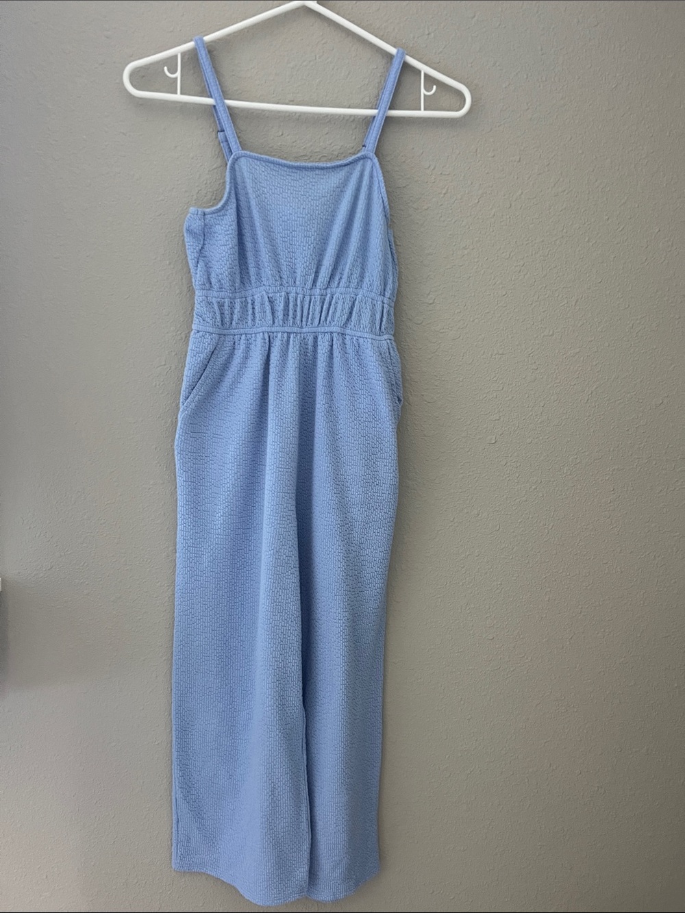 abercrombie kids Light Blue Terry Romper Jumpsuit